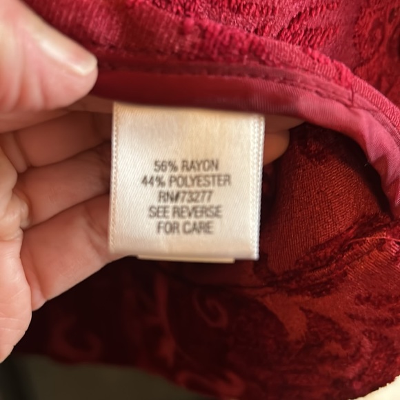 CroftandBarrow jacket. Reddish/maroon color. Swirl design. Size S - Picture 7 of 10